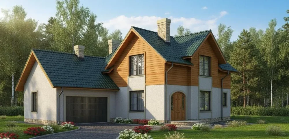 Проект Двухэтажный дом 19 на 8, 163 м2