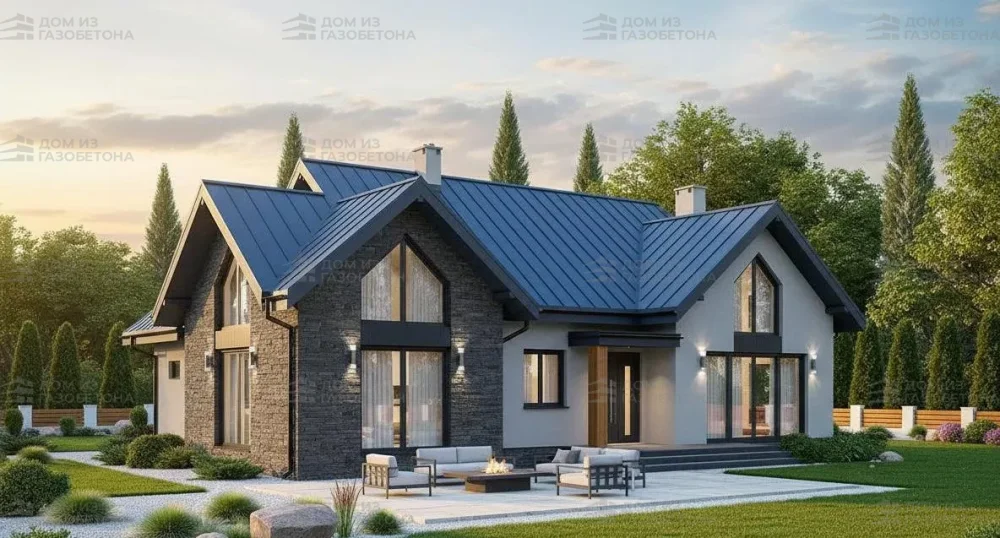 Проект Двухэтажный дом 16 на 10, 176 м2