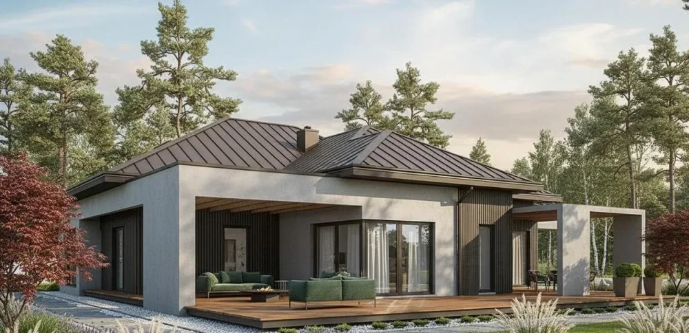 Проект Одноэтажный дом 16 на 17, 176 м2