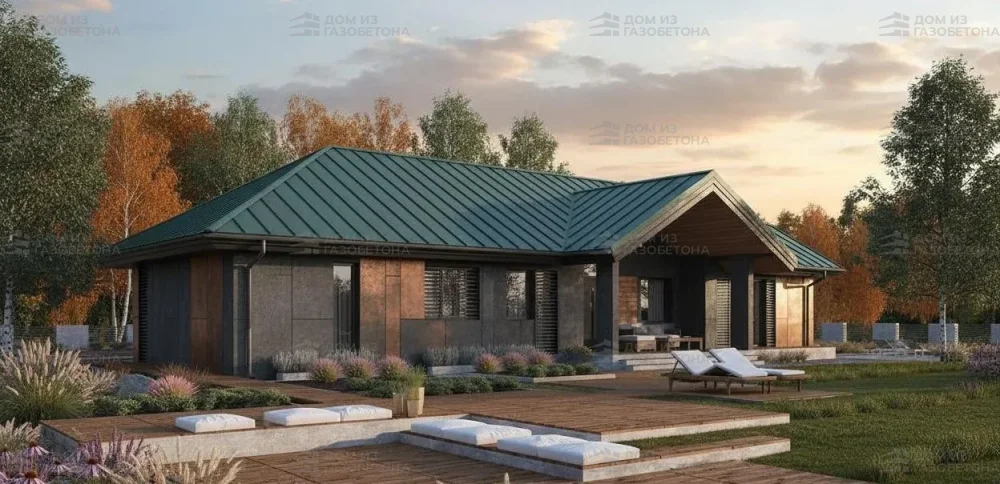 Проект Одноэтажный дом 16 на 22, 189 м2