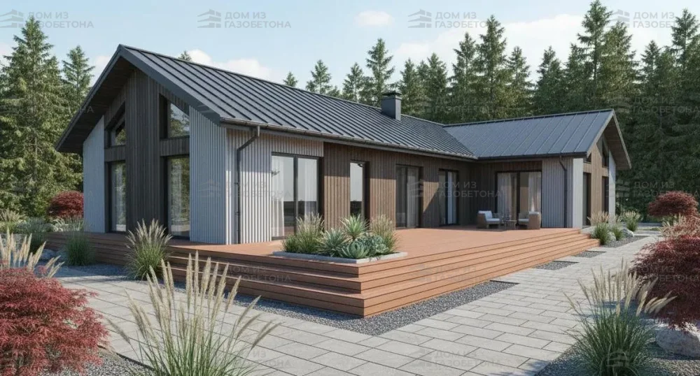 Проект Одноэтажный дом 24 на 19, 276 м2