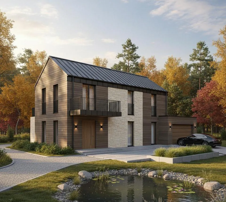 Проект Двухэтажный дом 15 на 12, 162 м2