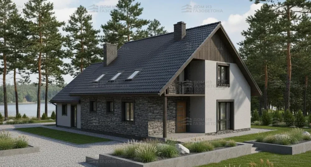 Проект Двухэтажный дом 13 на 11, 226 м2