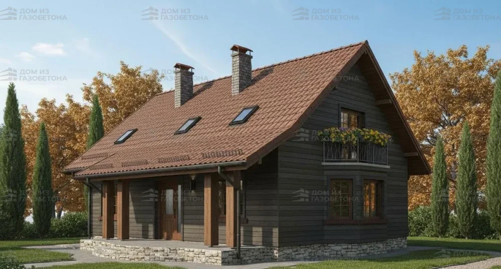 Проект Двухэтажный дом 11 на 13, 168 м2