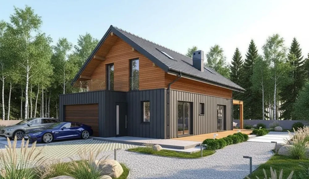 Проект Двухэтажный дом 12 на 8, 111 м2