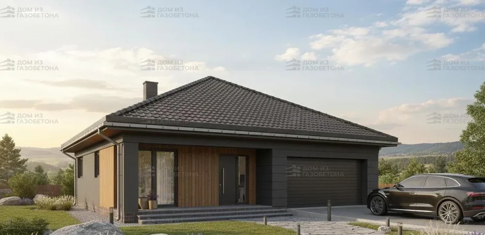 Проект Одноэтажный дом 13 на 18, 164 м2