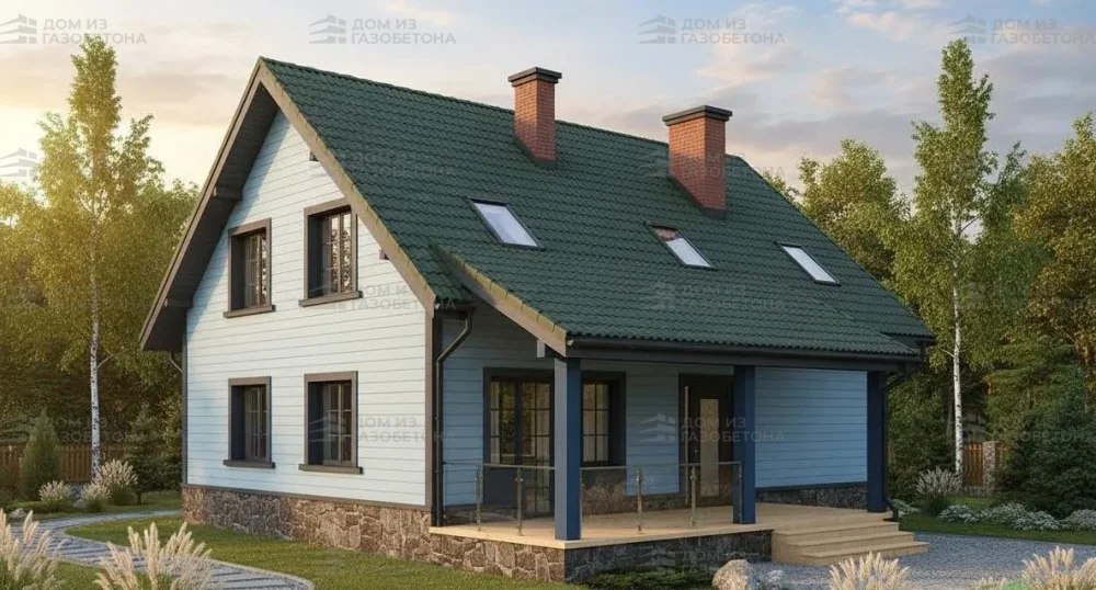 Проект Двухэтажный дом 12 на 11, 155 м2