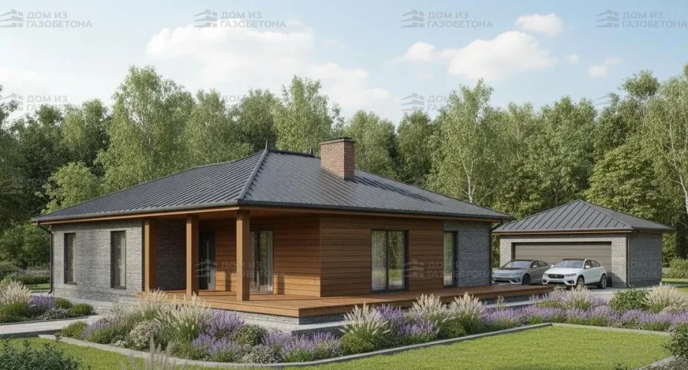 Проект Одноэтажный дом 14 на 22, 202 м2