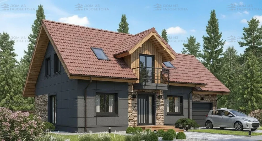 Проект Двухэтажный дом 12 на 10, 164 м2