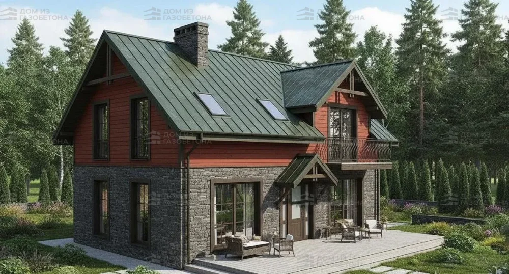 Проект Двухэтажный дом 13 на 10, 172 м2